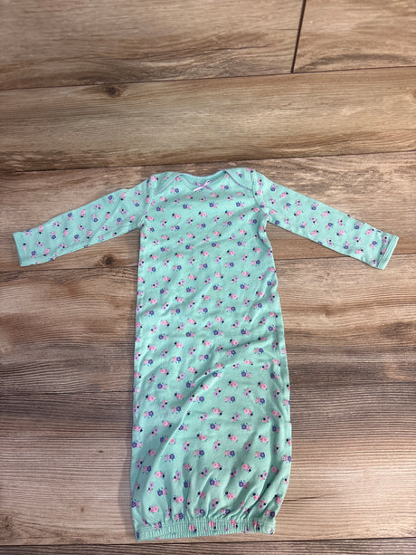 Simple Joys Floral Gown Mint sz 0-3m - Me n Mommy To Be