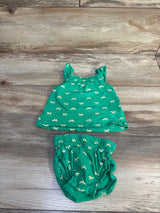 Carter's 2pc Butterfly Tank Top & Bloomers Set Green sz 3m