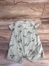 Carter's Button-Front Shortie Romper Green sz 18m