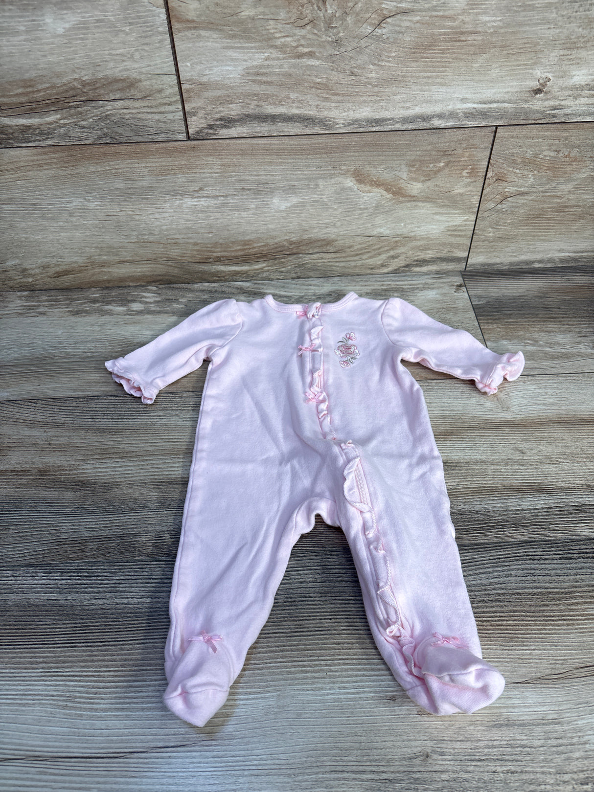 Little Me Embroidered Sleeper Pink sz 3m