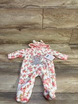 NEW Little Joy Elephant Plush Hooded Coverall White sz 0-3m