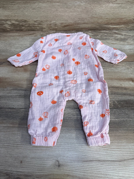 Cat & Jack Pumpkin Print Coverall Pink sz 0-3m - Me n Mommy To Be