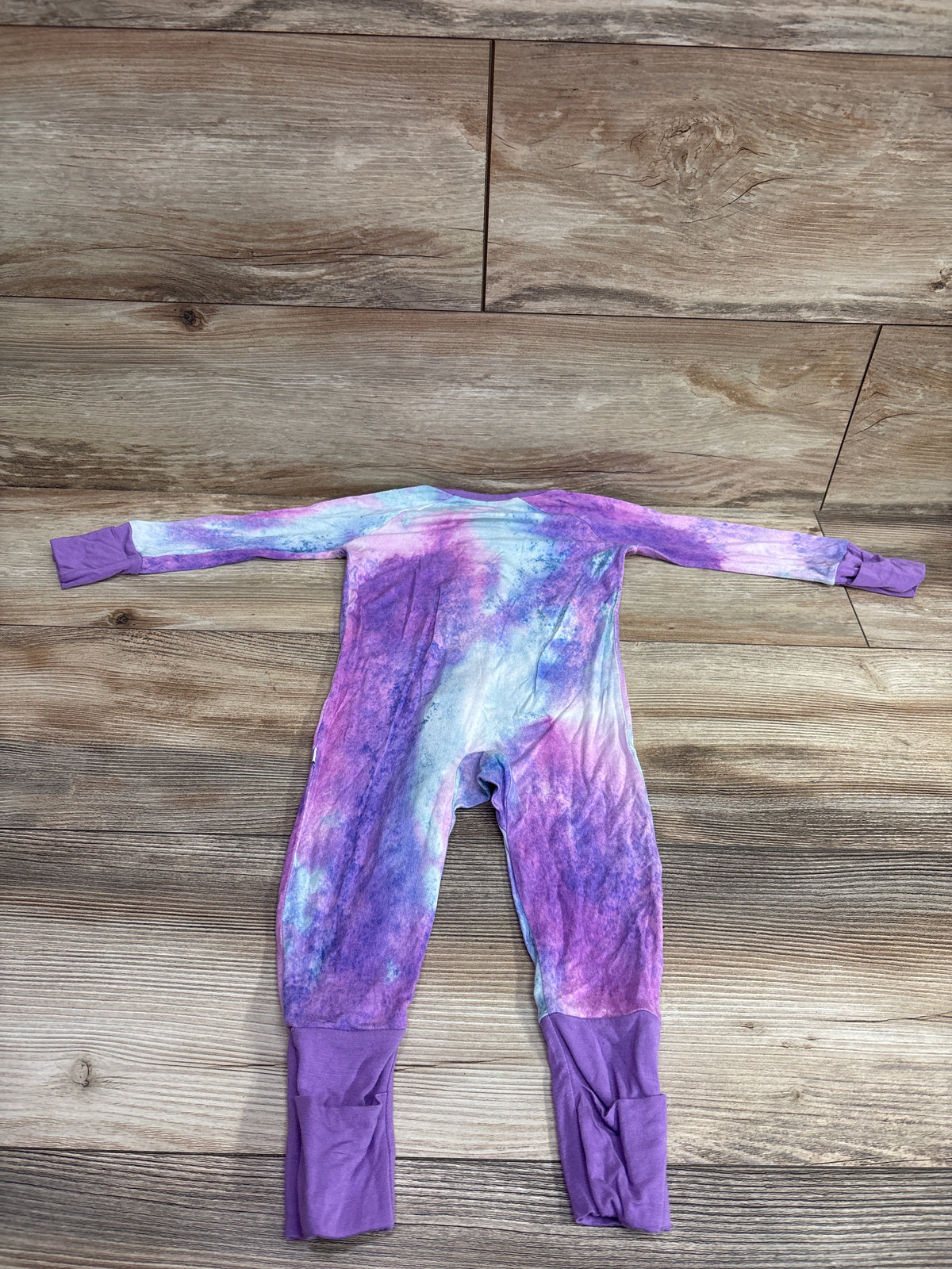 Little Sleepies Bamboo Convertible Sleeper Purple sz 3-6m