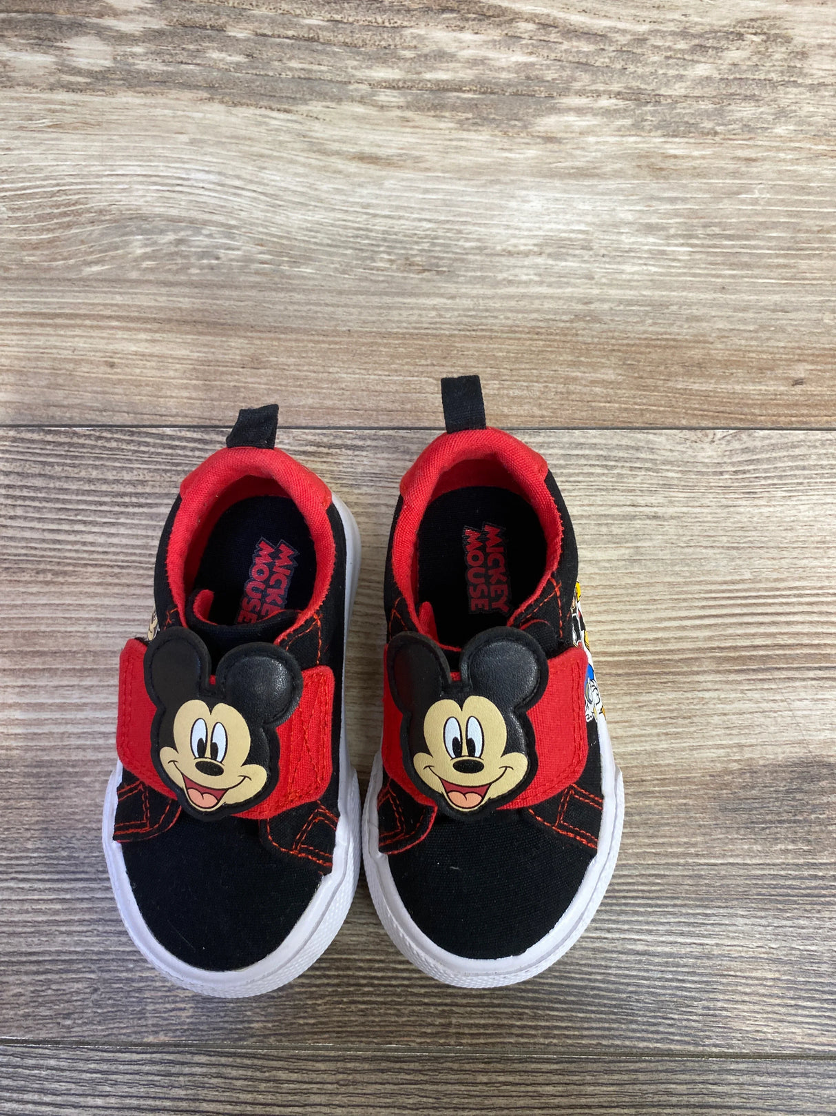 Mickey Mouse Power-Strap Sneakers Black/Red sz 5c