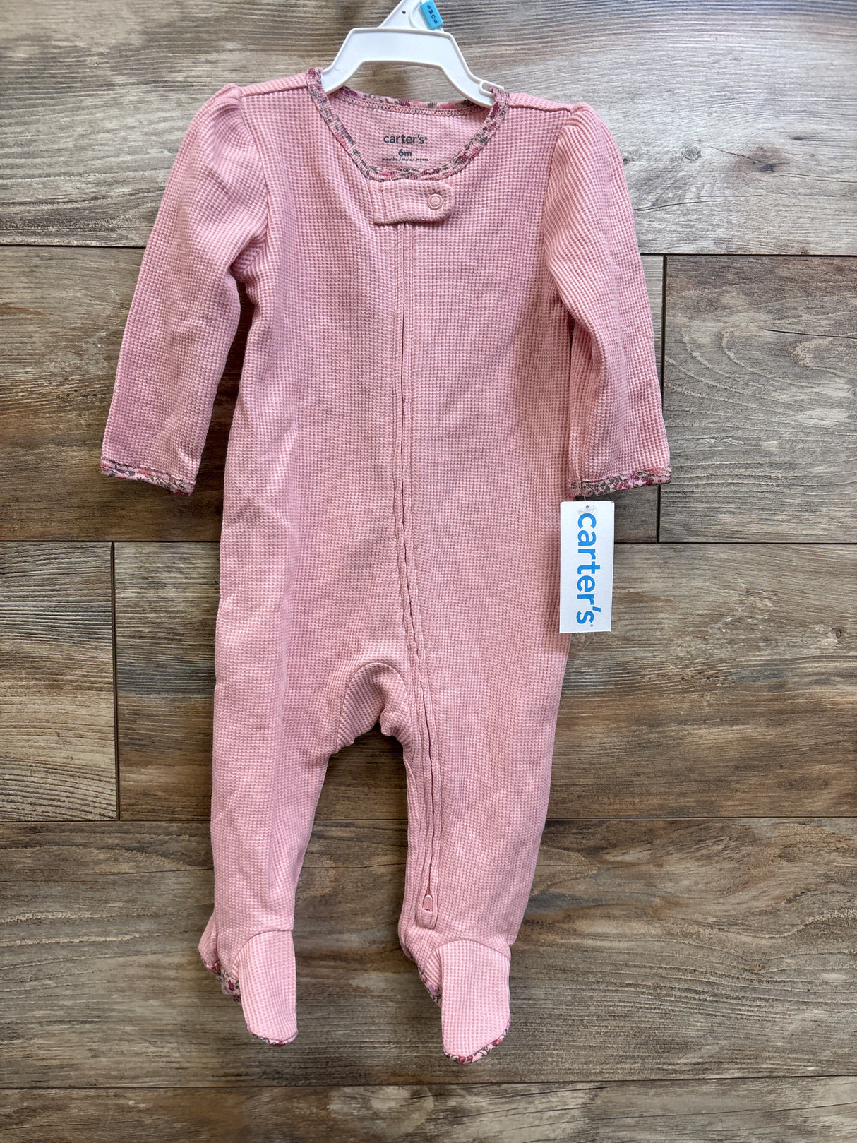 NEW Carter's Waffle Knit Sleeper Pink sz 6m