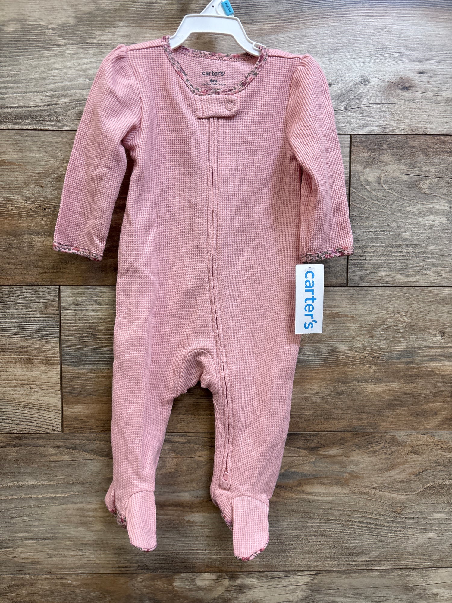NEW Carter's Waffle Knit Sleeper Pink sz 6m