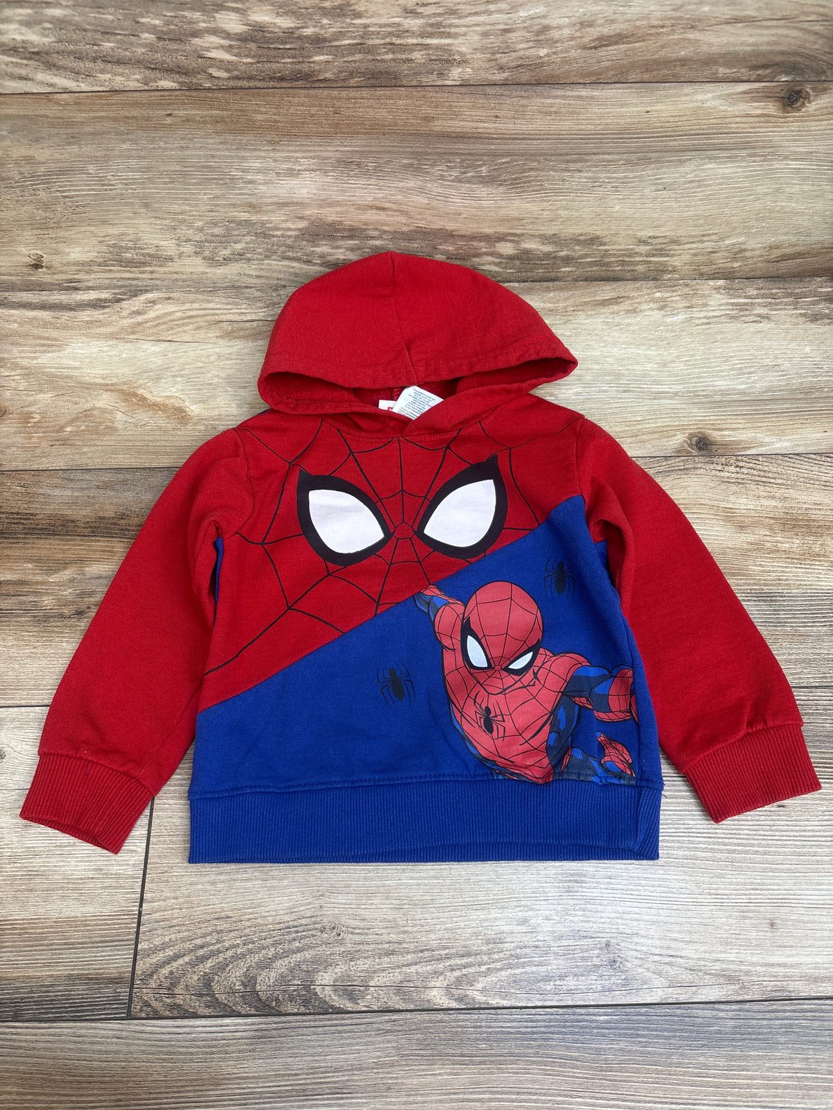 Marvel Spider-Man Pullover Hooded Sweatshirt Red sz 3T