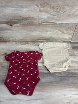 Puma 2pk Striped Bodysuit Set Beige sz 3-6m