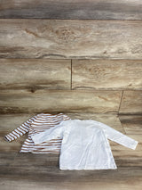 H&M 2pk Striped Shirt Set White sz 6m