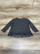 Zara Floral Peplum Shirt Grey sz 18-24m