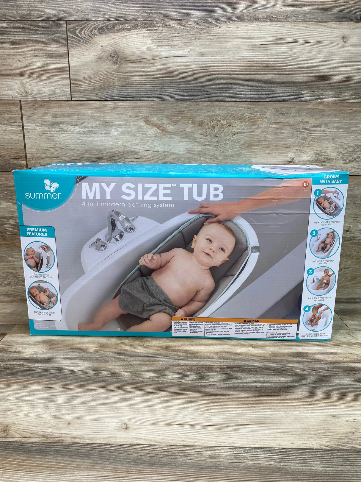 NEW Summer Infant My Size Tub 4-in1 Modern Bathing System - White