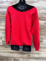 Bump's First Christmas Maternity Sweatshirt Red sz Large/XL