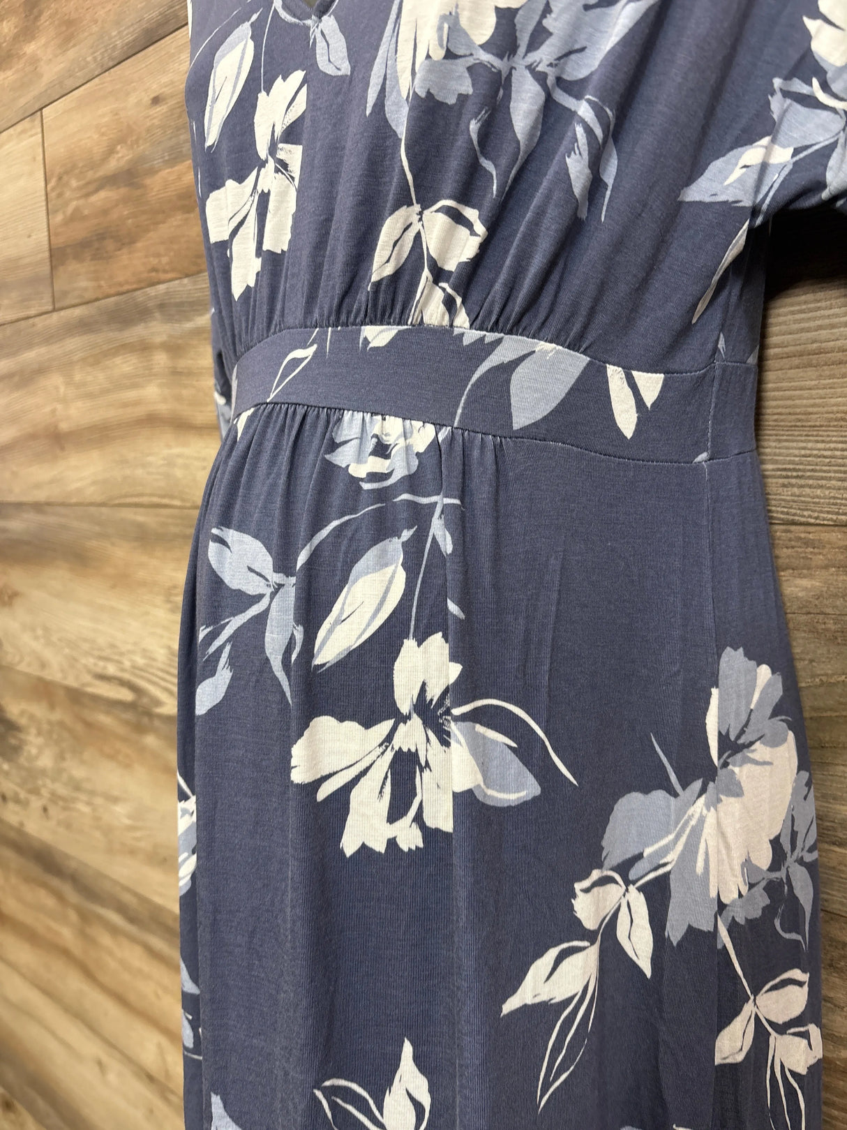 NEW Isabel Maternity 3/4 Sleeve Floral Dress Navy sz Medium