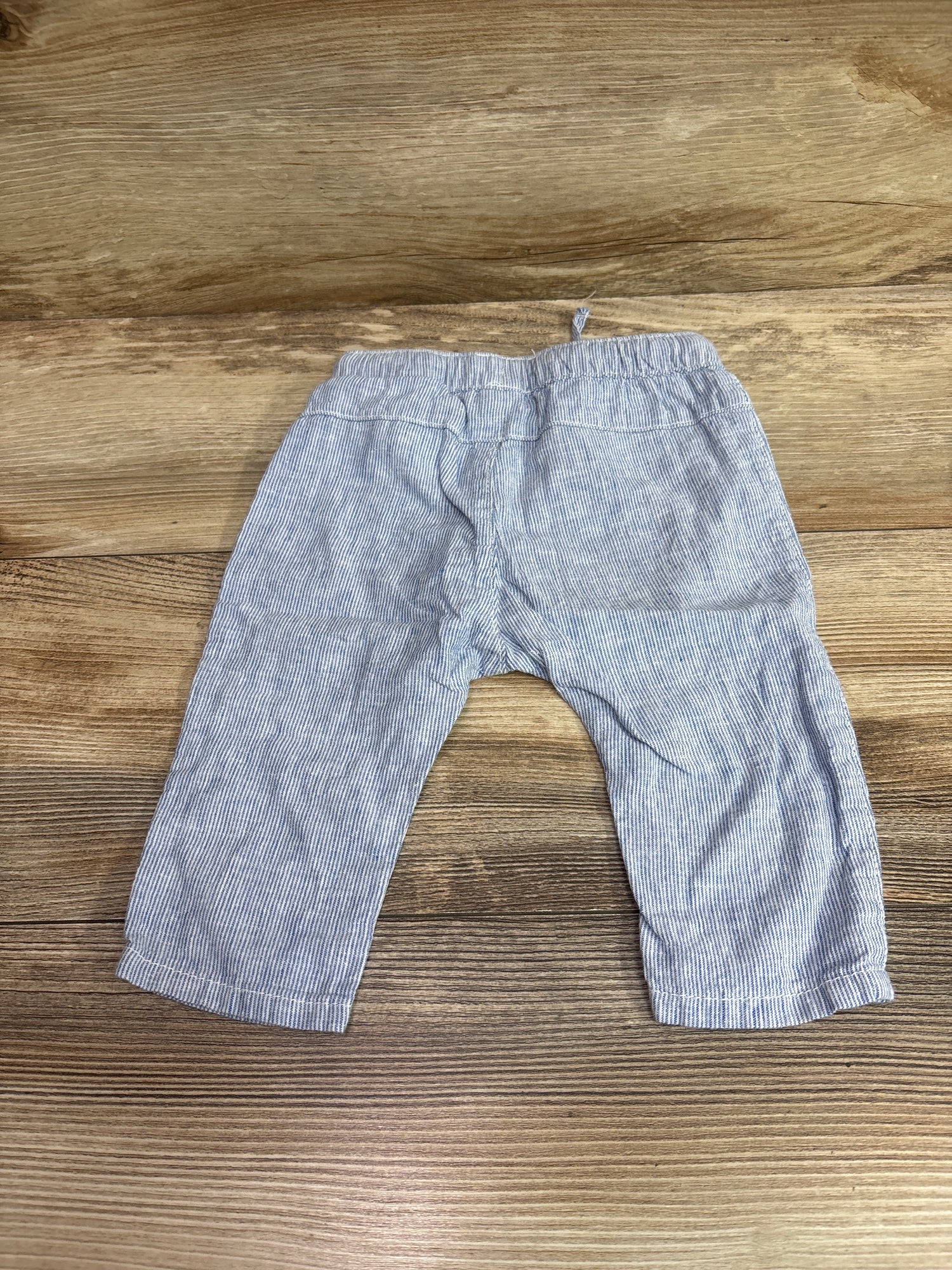 H&M Striped Linen-Blend Pants Blue sz 6m