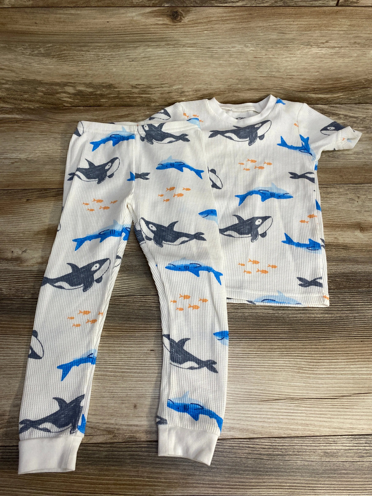 Just One you 2pc Thermal Pajama Set White sz 4T
