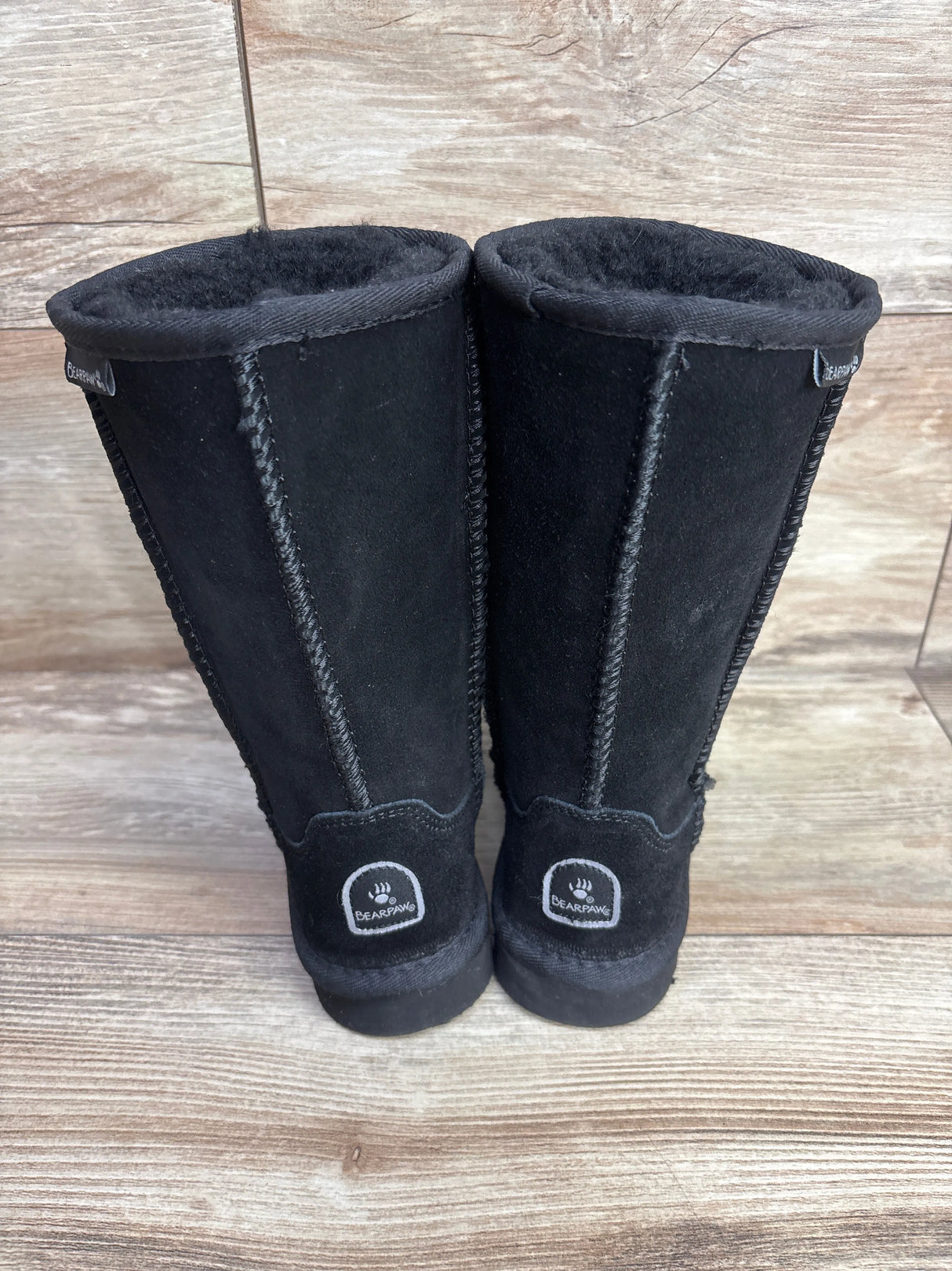 Bearpaw Kenzie Tall Wool Lined Boots Black sz 12c