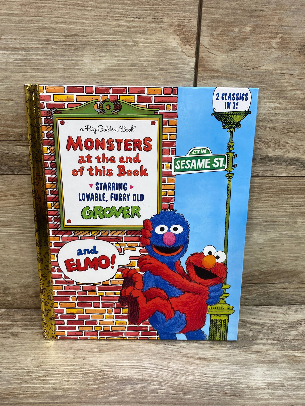 A Big golden Book Monsters At The End Of This Book Starring Grover & Elmo Hardcover