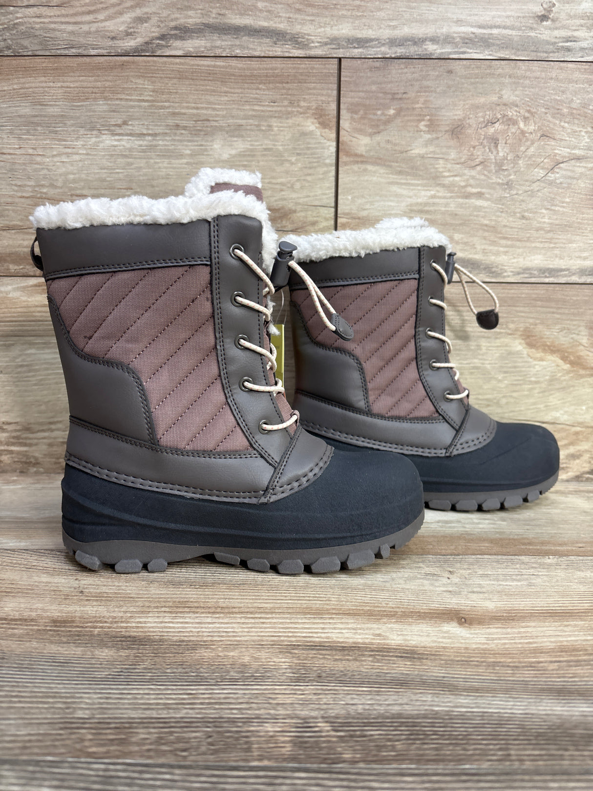 NEW All in Motion Skylar Lace-Up Winter Boots Black sz 1Y