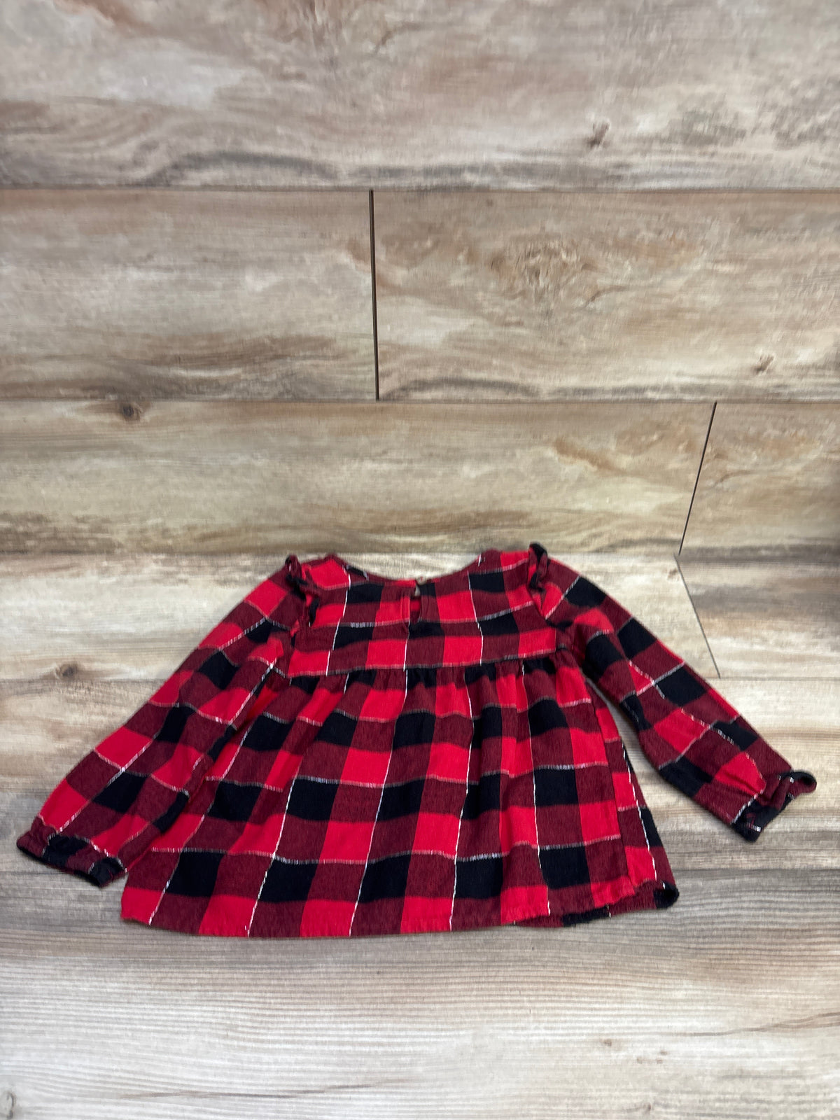 Jumping Beans Plaid Flannel Long Sleeve Top Red sz 4T