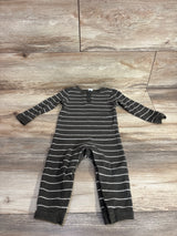 Old Navy Striped Henley Coverall Olive sz 18-24m
