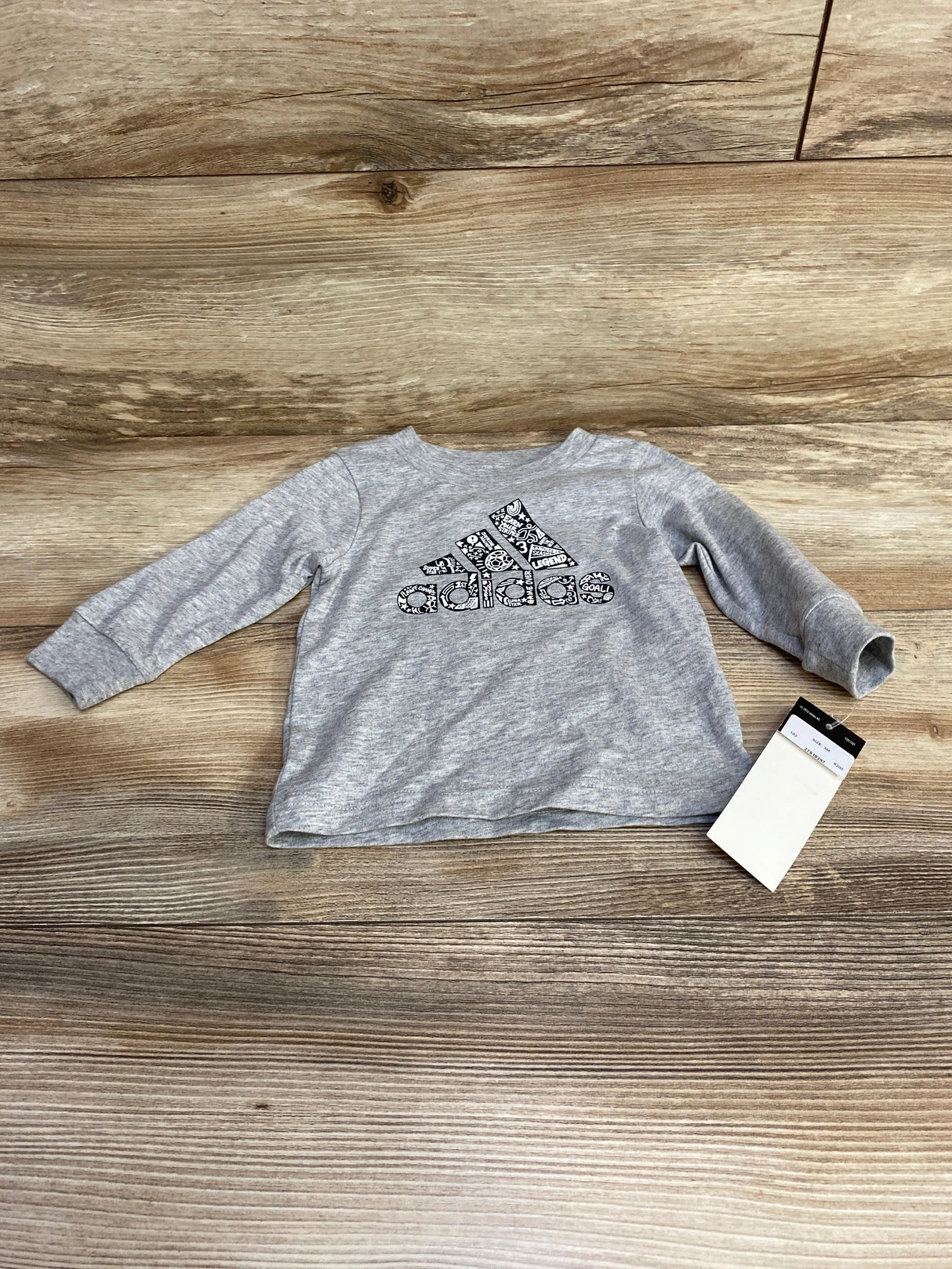 NEW Adidas Logo Shirt Grey sz 3m - Me n Mommy To Be