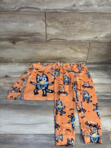 Bluey 2pc Halloween Pajama Set Oragne sz 5T