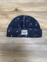 The Herschel Supply Co Baby Beanie Black Rocket Ships Sz 6-18m