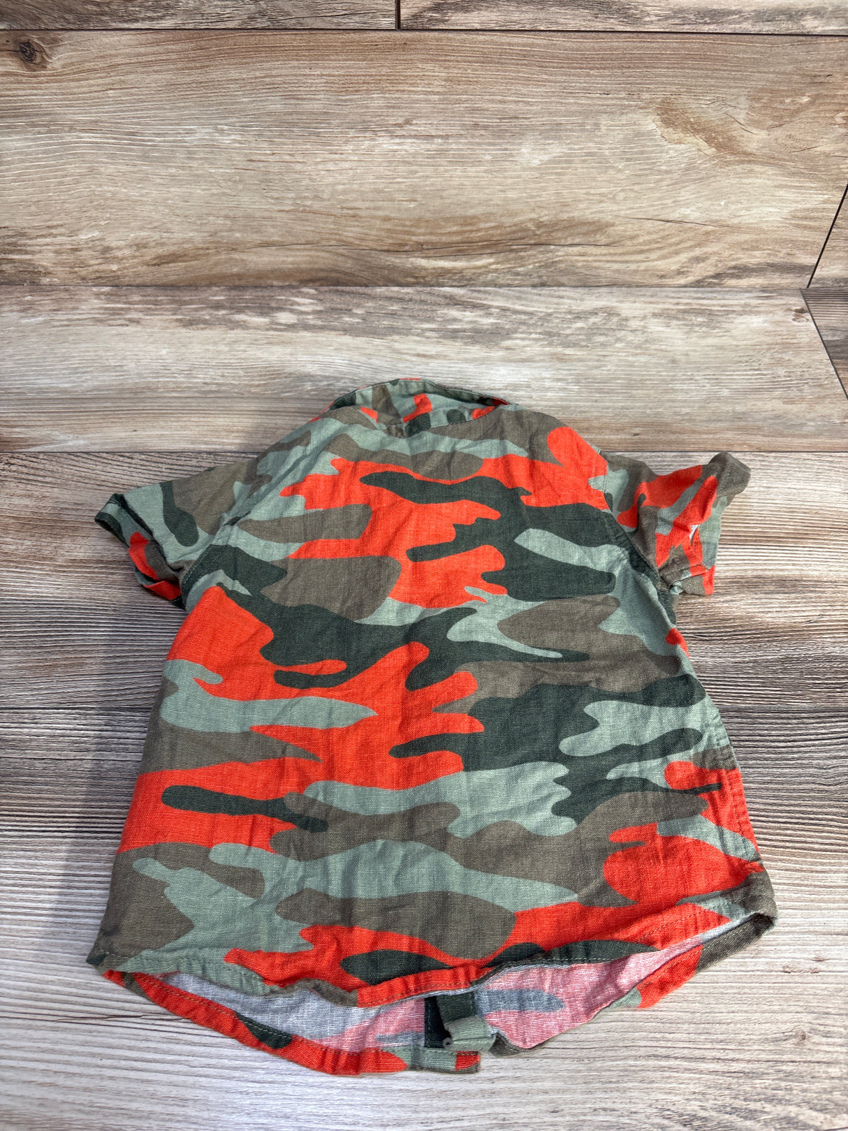 Wonder Nation Rayon/Linen Button-Up Shirt Green sz 2T