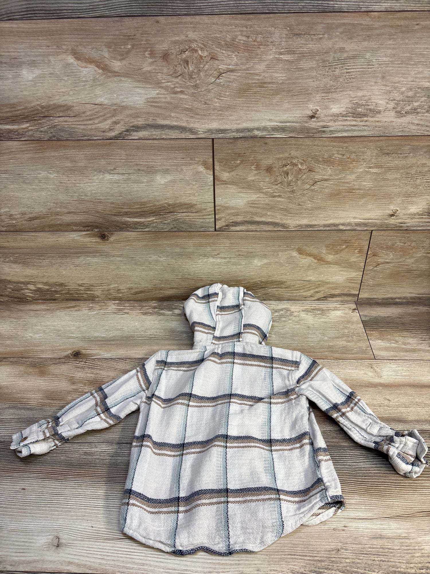 Old Navy Hooded Flannel Beige sz 3T