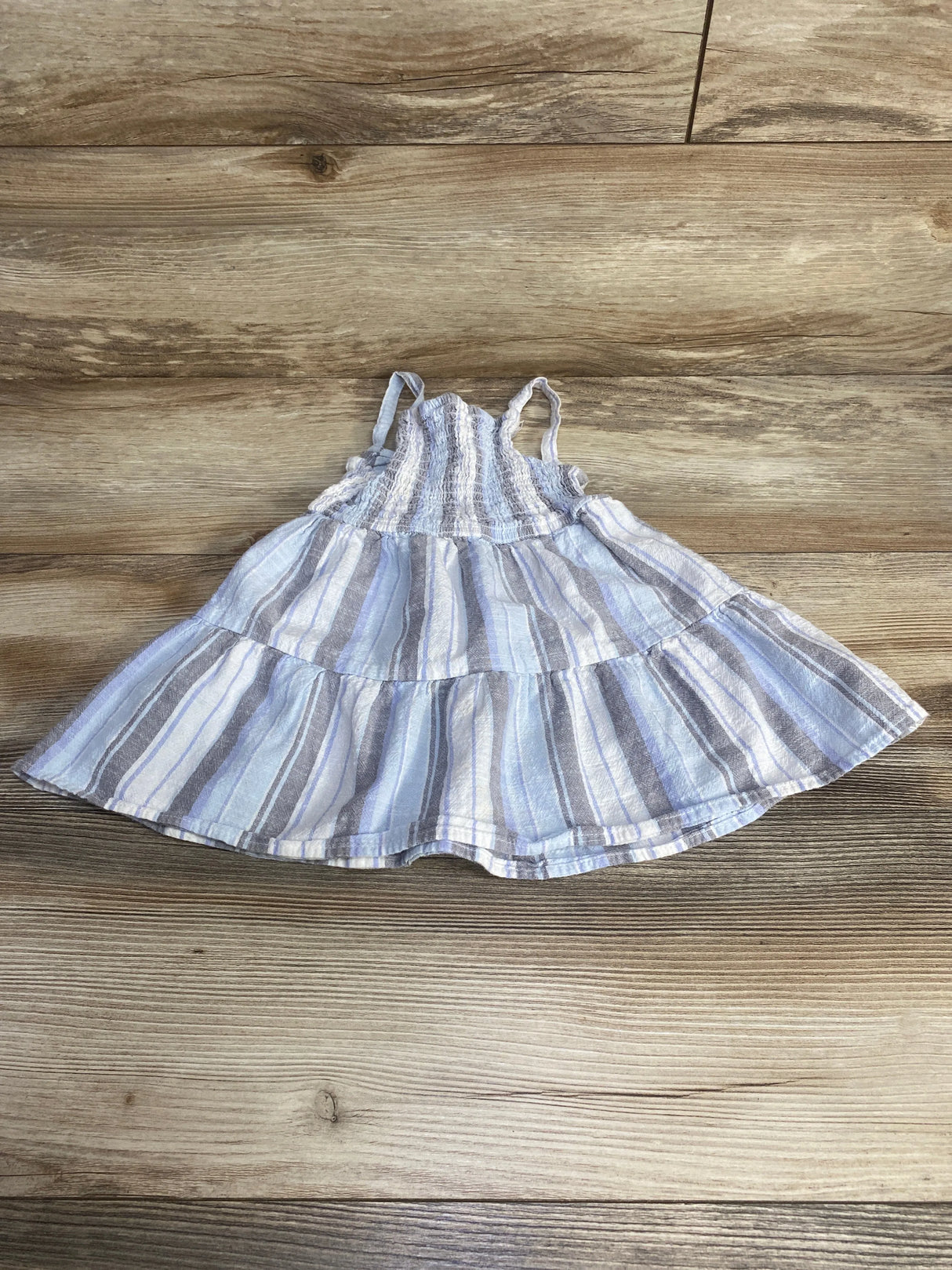 Striped Smocked Dress Blue sz 6m