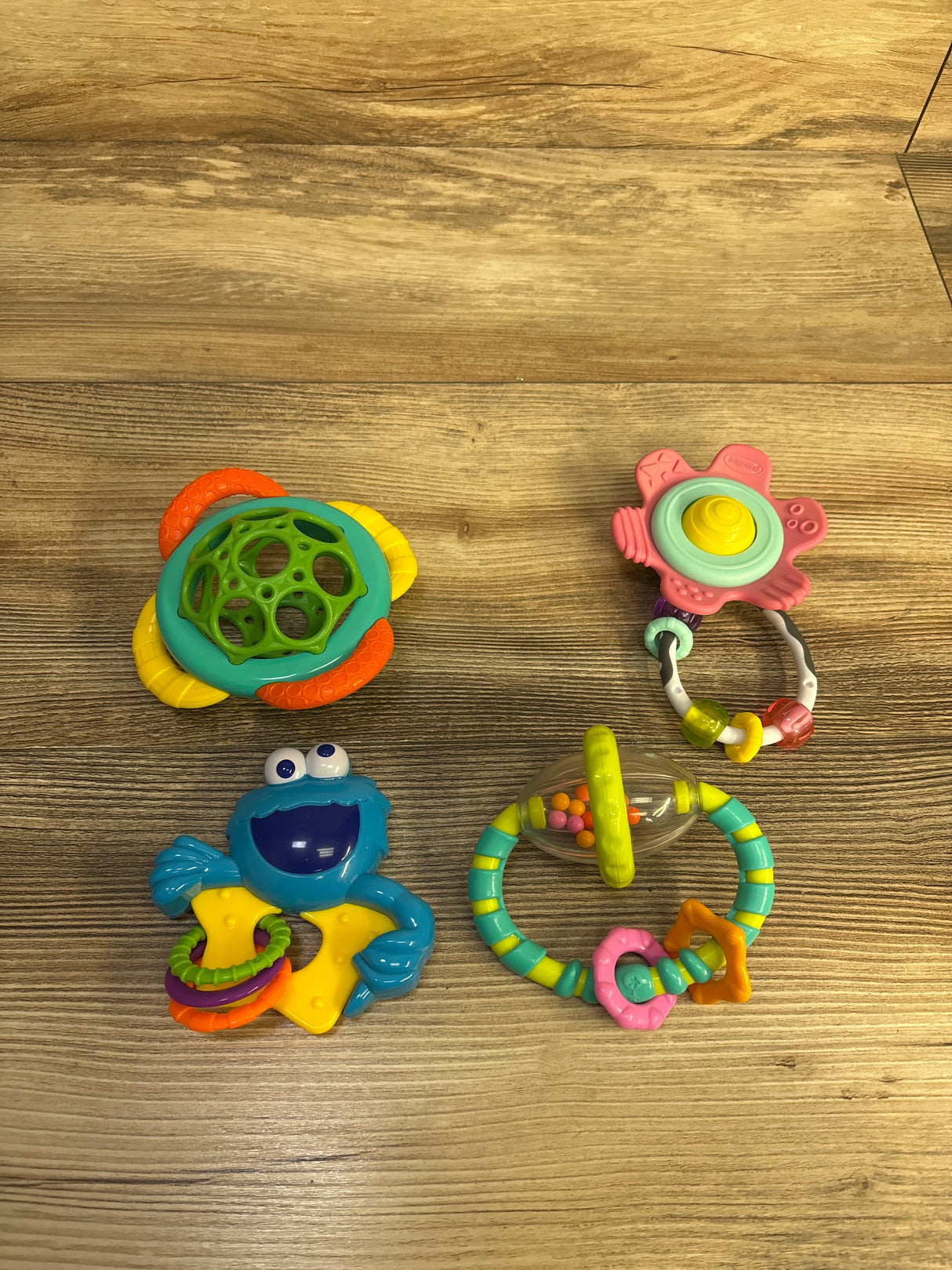 4pk Assorted Rattle Teethers
