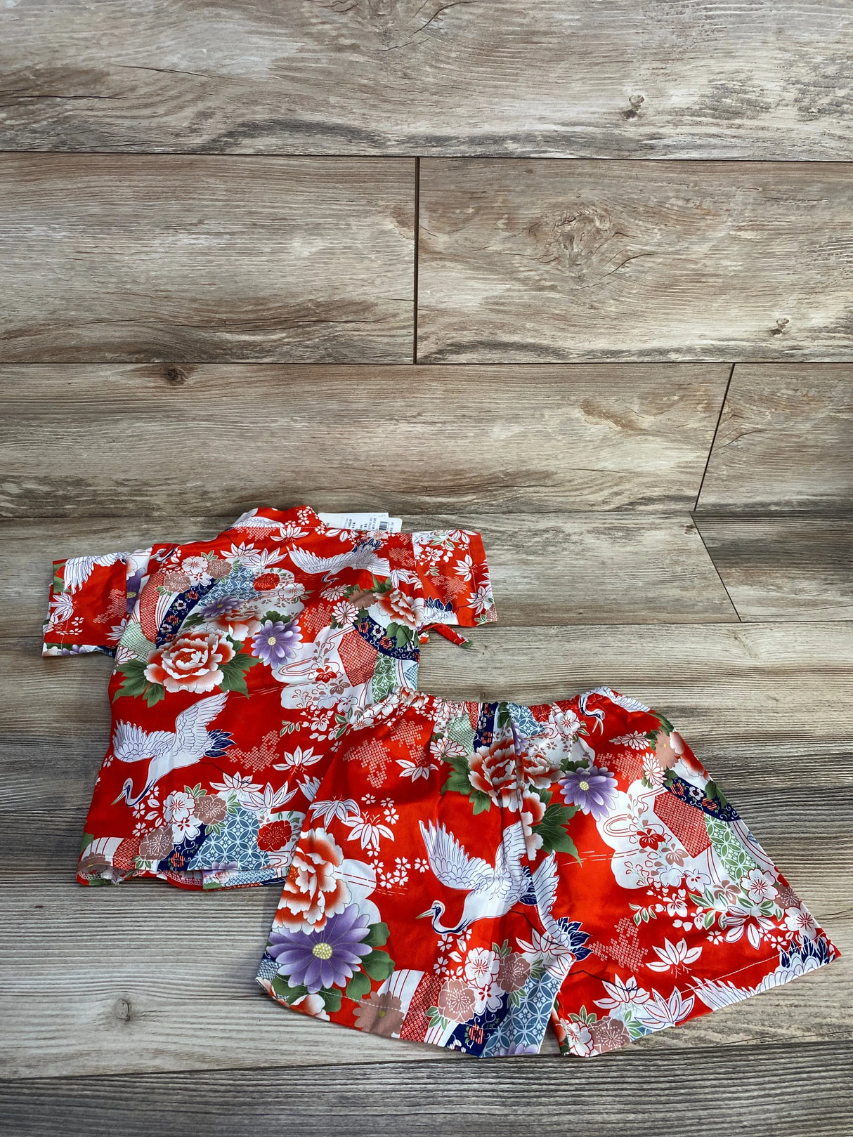 NEW Tillsoo 2pc Kimono Shirt & Shorts Red sz 3T