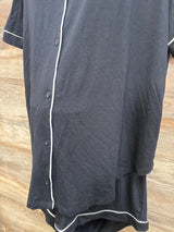 NEW Old Navy Maternity Classic Pajama Short 2pc Set Black sz XL