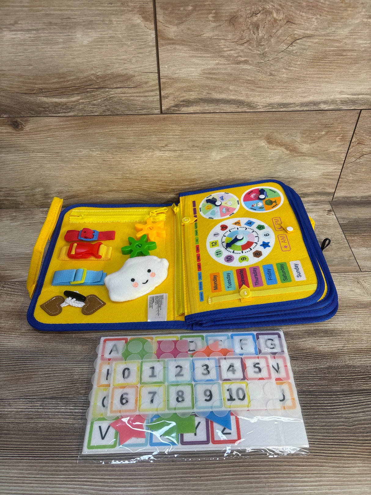 NEW Esjay Felt Busy Board Book - Yellow