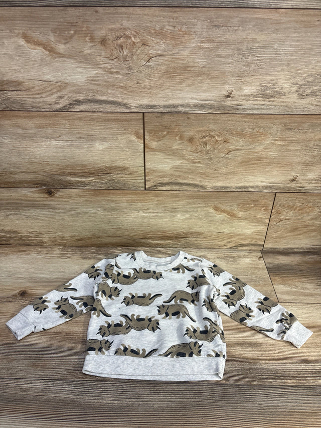 Carter's Dinosaur Sweatshirt Grey sz 24m - Me n Mommy To Be