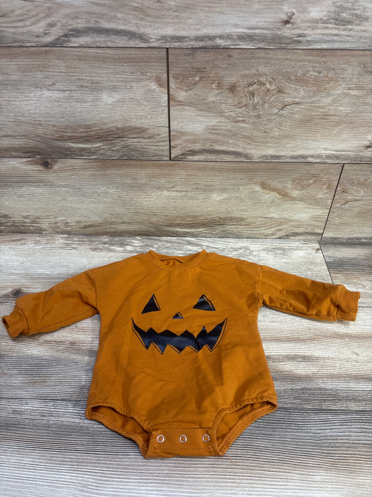 FYBITBO Jack-O-Lantern Sweatshirt Bubble Romper Orange sz 12-18m