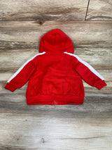 NEW Okie Dokie T-Rex Fleece Full Zip Red Hoodie sz 12m