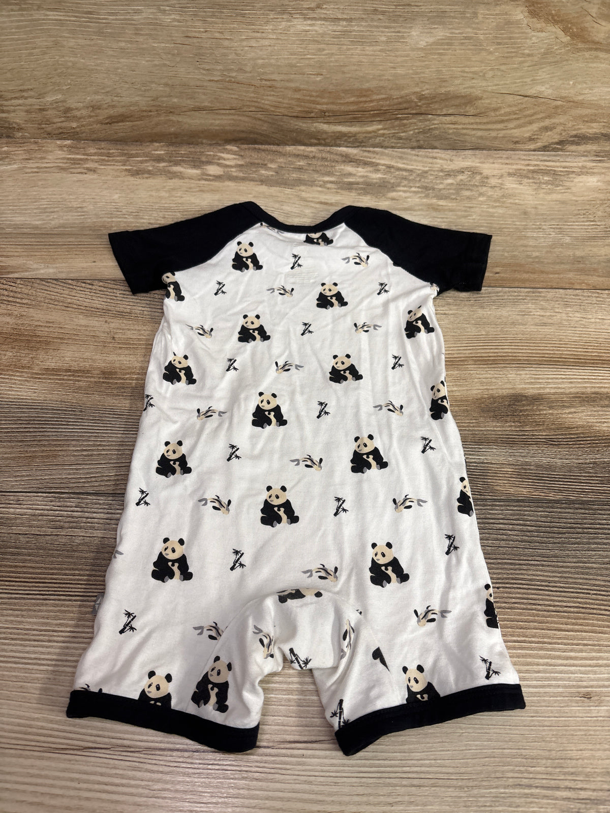 Kyte Baby Bamboo Panda Shortie Romper White sz 12-18m