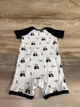Kyte Baby Bamboo Panda Shortie Romper White sz 12-18m