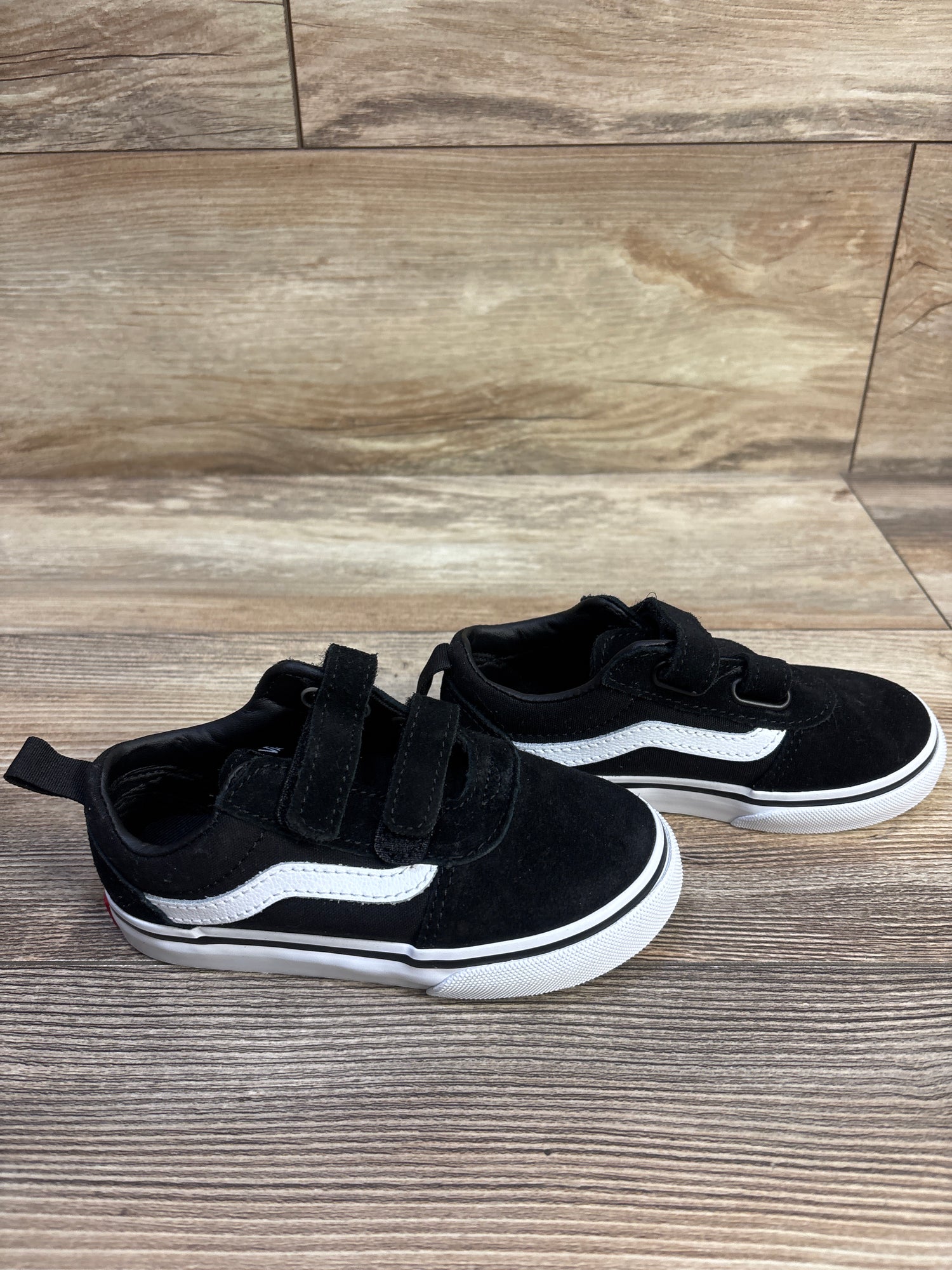 Vans Old Skool V Double Velcro Sneakers Black sz 9c