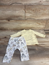 Disney Baby 2pc Hello Little One Shirt & Pants Set Yellow sz 0-3m