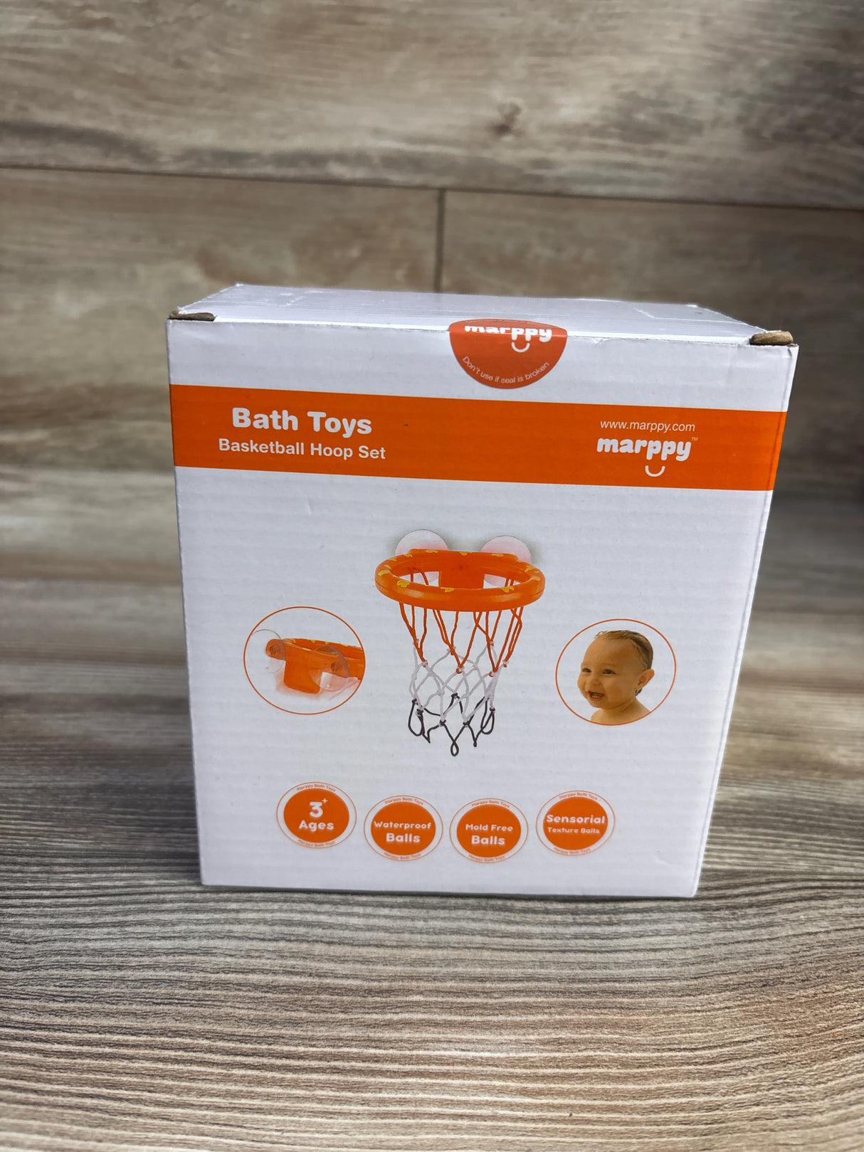 NEW Marppy Bath Toys Basketball Hoop Set