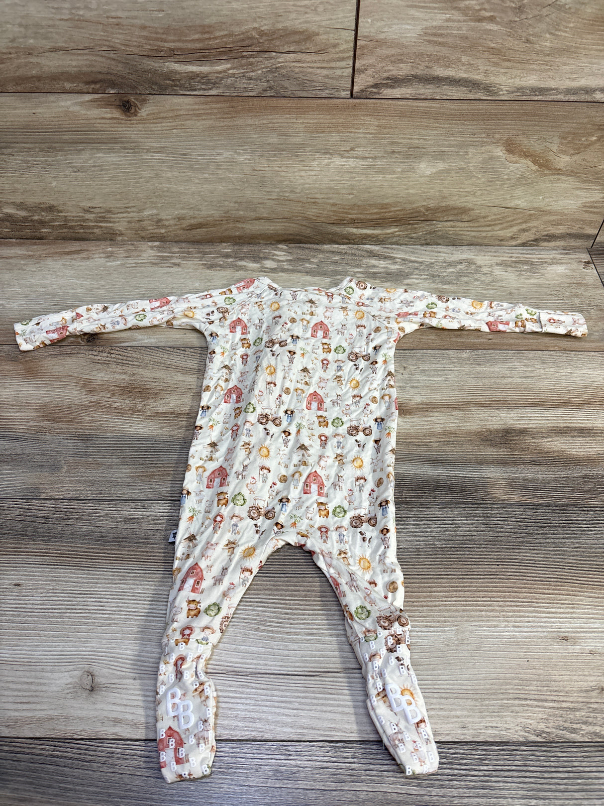 Buttons & Butterflies Bamboo Sleeper Ivory sz 0-3m