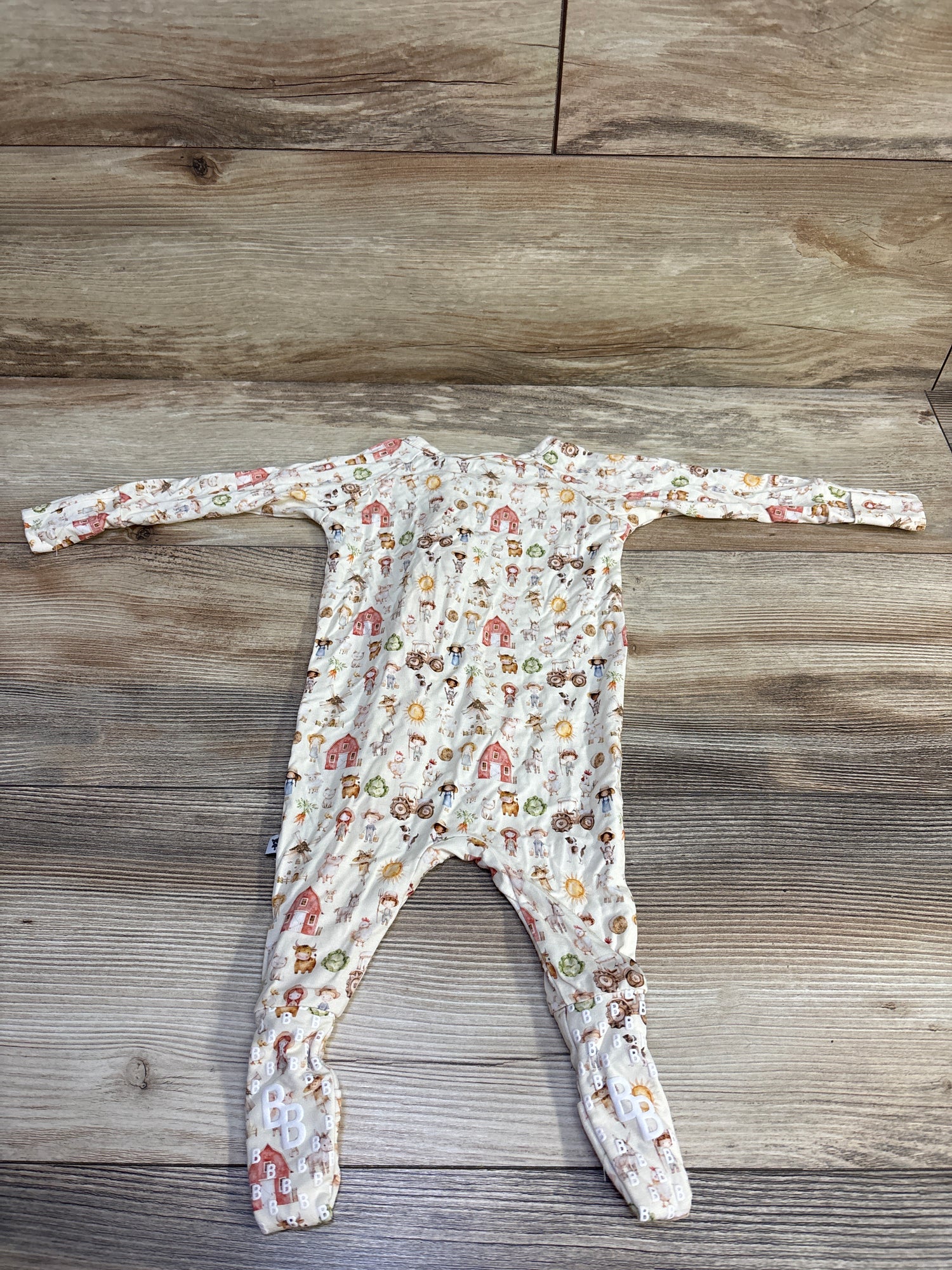 Buttons & Butterflies Bamboo Sleeper Ivory sz 0-3m