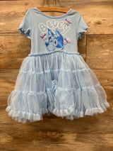 NEW Bluey Ribbed Tulle Dress Light Blue sz 4T