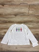 NEW Janie & Jack Nutcracker Dog Long Sleeve Tee Shirt White sz 4T