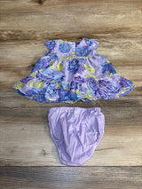 Children's Place 2pc Floral Dress & Bloomers Set Lilac sz 3-6m