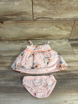 Oshkosh 2pc Floral Tank Top & Bloomers Set Pink sz 3m