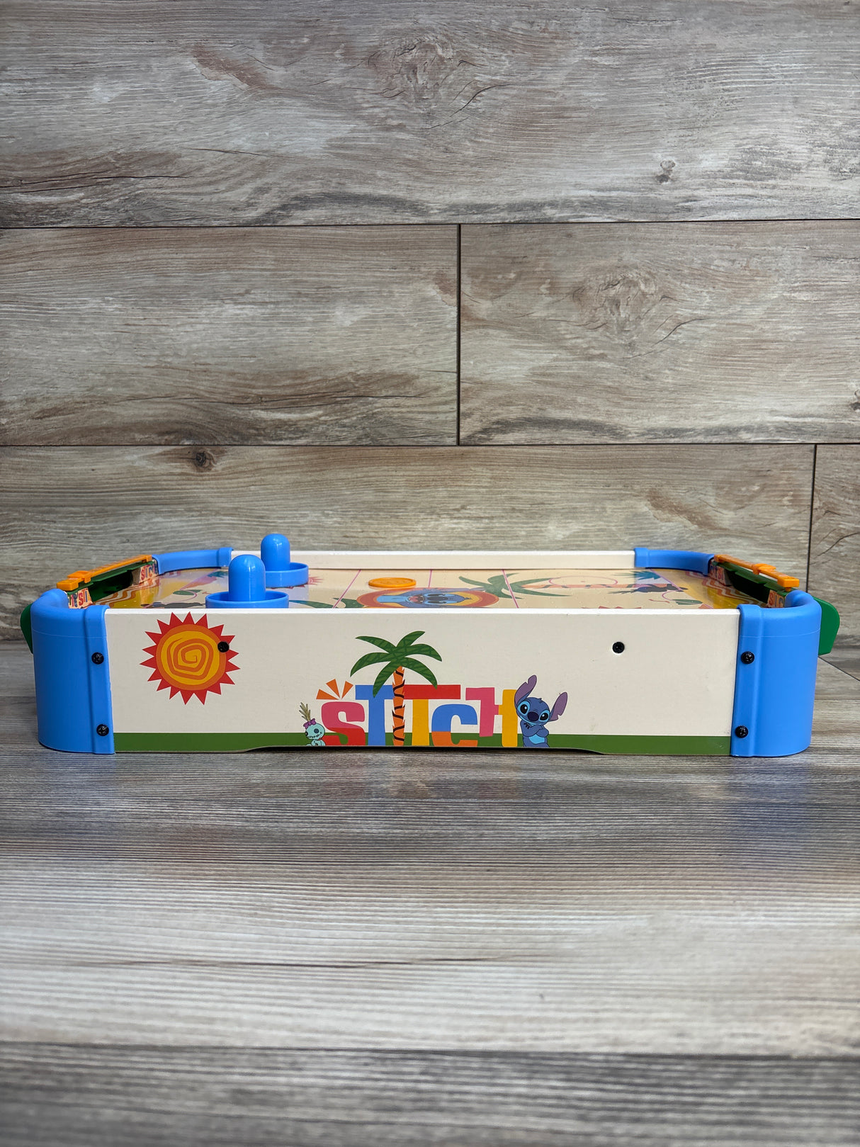World Tech Toys Stitch Air Hockey Wooden Tabletop Game