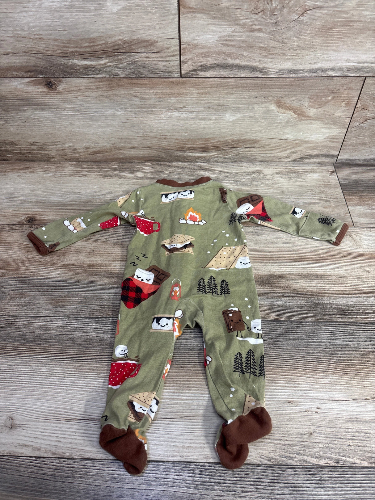 Honest Baby Smores Sleeper Olive sz 0-3m